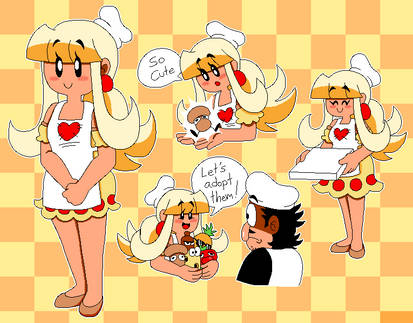 peppino spaghetti, pizza princess, mushroom toppin, pineapple toppin, sausage toppin, and 2 more (original and 1 more) drawn by tinytoxicwaste101