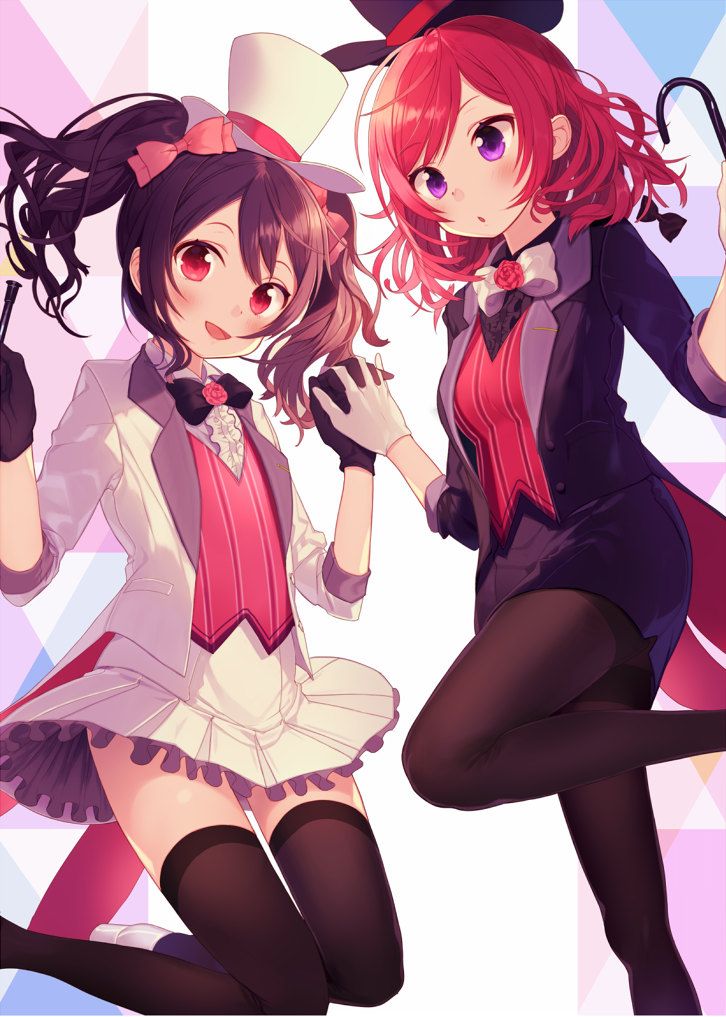nishikino maki and yazawa nico (love live! and 1 more) drawn by kitada_mo