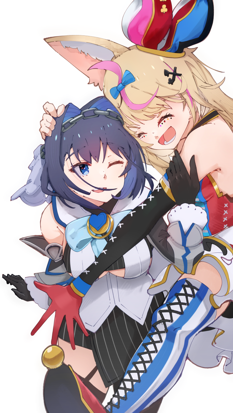 ouro kronii and omaru polka (hololive and 1 more) drawn by kitanxjk