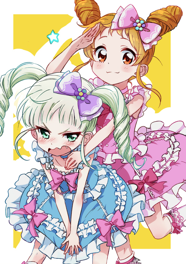 todo yurika and arisugawa otome (aikatsu!) drawn by kingin
