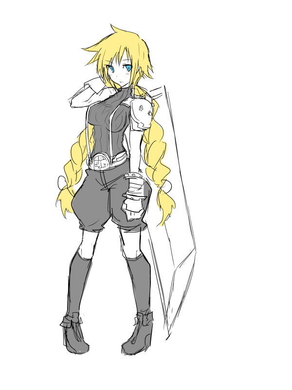 cloud strife (final fantasy and 1 more) drawn by oshiruko_(tsume)