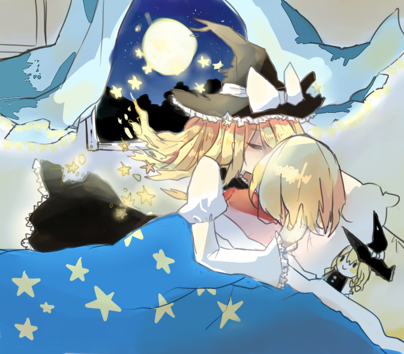 kirisame marisa and alice margatroid (touhou) drawn by yoooowo