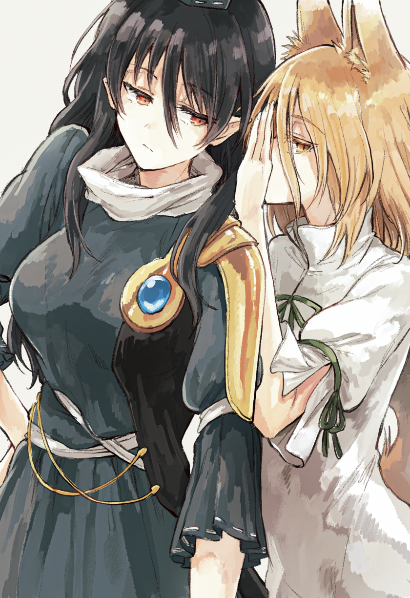 kudamaki tsukasa and iizunamaru megumu (touhou) drawn by hisona_(suaritesumi)