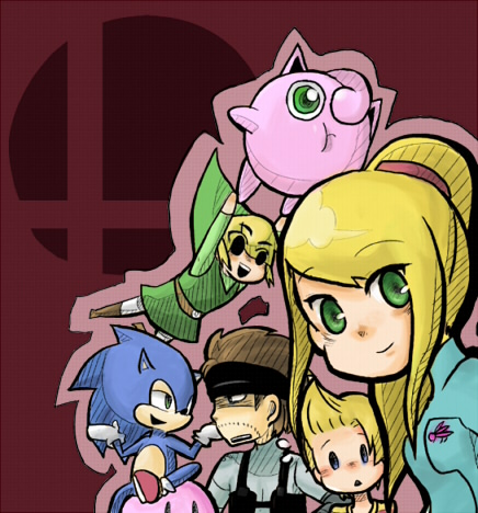 link, kirby, samus aran, sonic the hedgehog, jigglypuff, and 3 more (pokemon and 9 more)