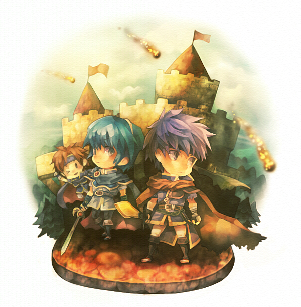 ike, marth, and roy (fire emblem and 4 more) drawn by sui_(petit_comet)