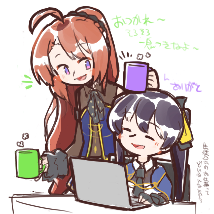 hishida haru and yokoyama azusa (assault lily) drawn by nabezoko_no_okoge