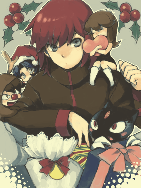 ethan, silver, kris, green, and sneasel (pokemon and 1 more) drawn by yui_ko