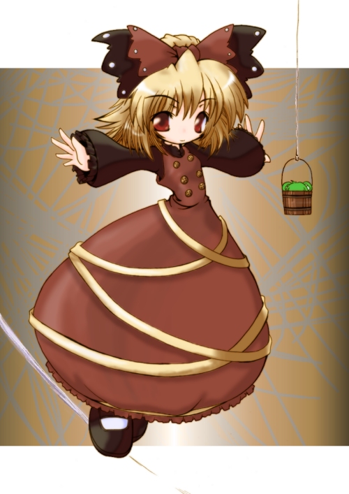 kurodani yamame and kisume (touhou) drawn by kitsune_neko_(kon_mao)