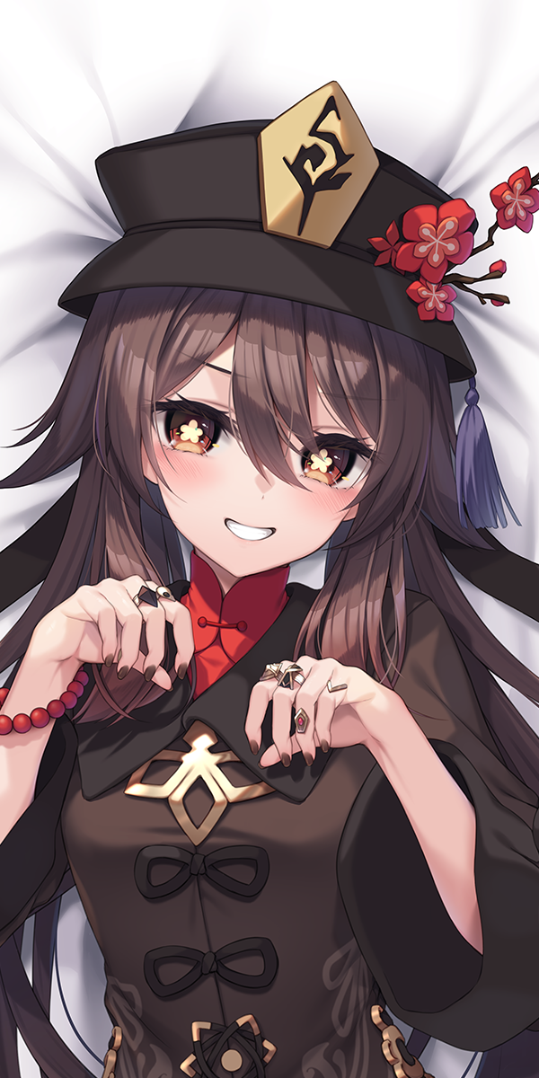 hu tao (genshin impact) drawn by arukamikad and sena_chifuyu