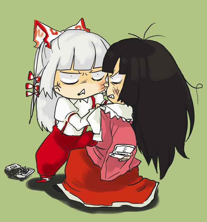 fujiwara no mokou and houraisan kaguya (touhou) drawn by syake_(artist)