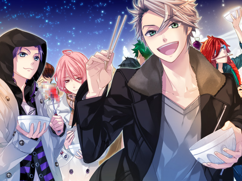 shiranui kazuki, amaha tsubasa, aozora hayato, and shirogane ooshirou (starry sky) drawn by kazuaki