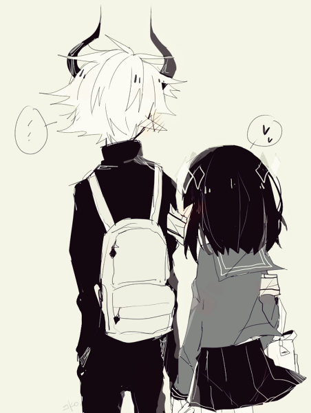 kcalb and etihw (funamusea and 1 more) drawn by sakiroll