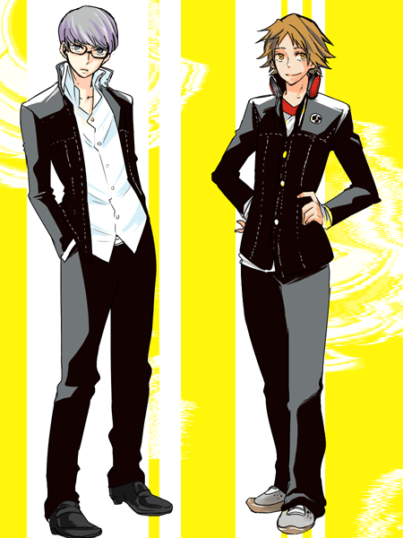narukami yu and hanamura yousuke (persona and 1 more) drawn by yukihiro_utako