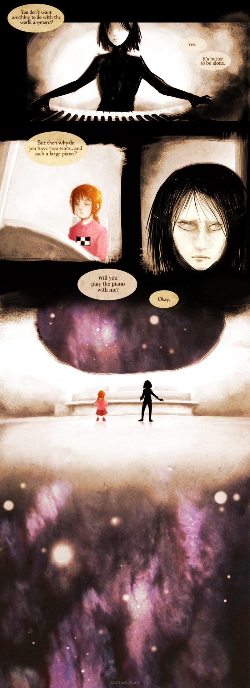 madotsuki and sekomumasada sensei (yume nikki) drawn by m.e._charm and mecharm