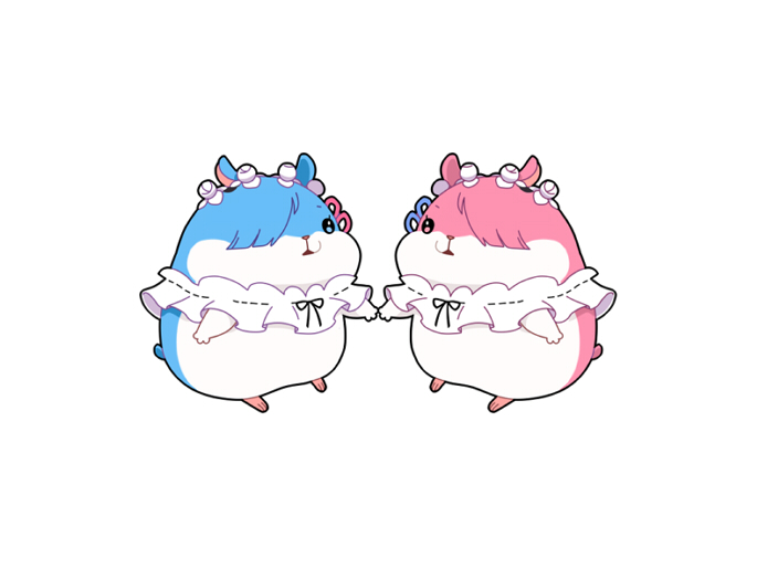 rem and ram (re:zero kara hajimeru isekai seikatsu) drawn by rutiwa