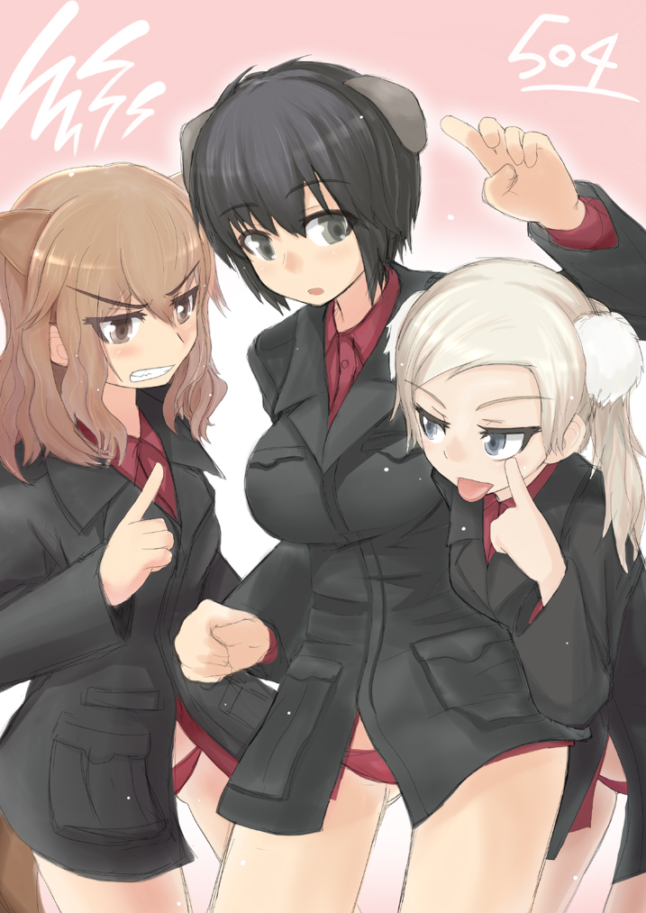 fernandia malvezzi, luciana mazzei, and martina crespi (world witches series and 1 more) drawn by ashiga_oreta