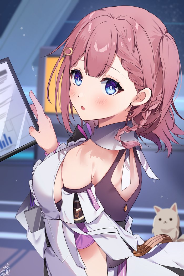 asta and peppy (honkai and 1 more) drawn by omuretsu