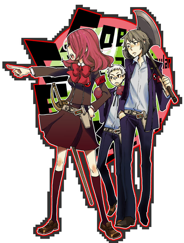 kirijou mitsuru, sanada akihiko, and aragaki shinjirou (persona and 1 more) drawn by suminohirune