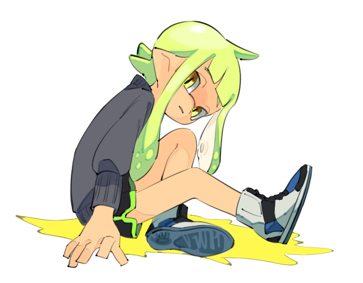 inkling player character and inkling girl (splatoon and 1 more) drawn by daidaiika