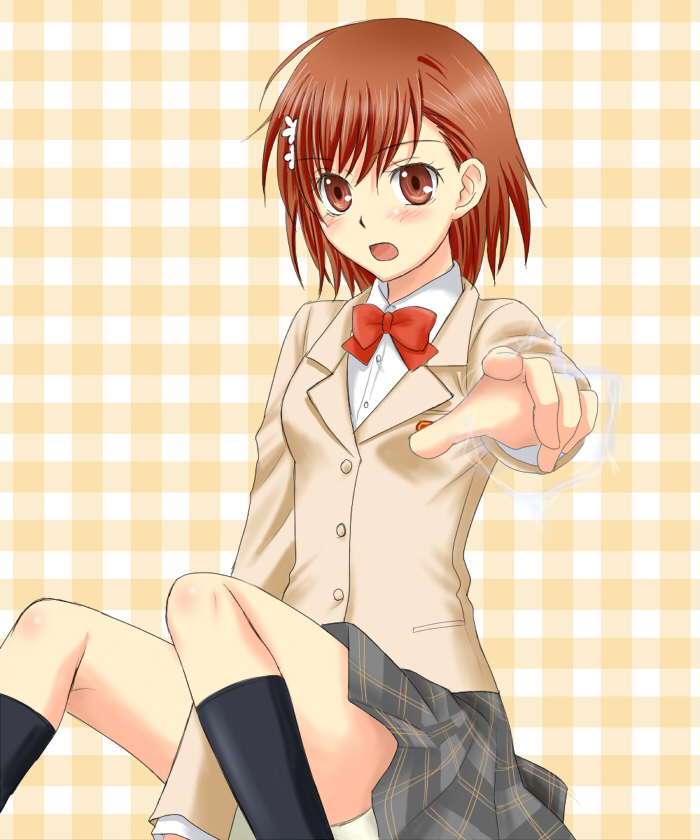 misaka mikoto (toaru majutsu no index and 1 more) drawn by kamineko_(moiyome)