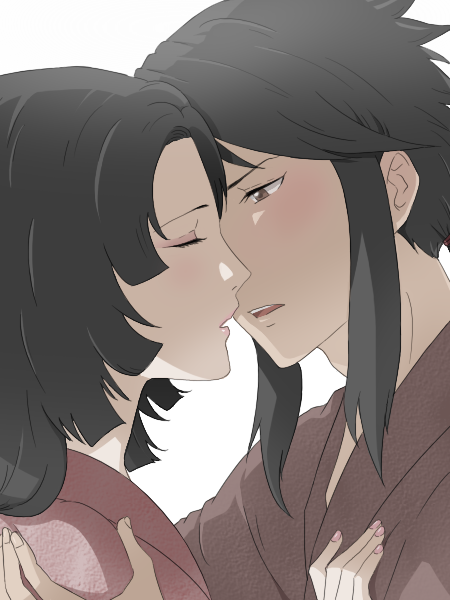 oichi and azai nagamasa (sengoku basara) drawn by pakkaane