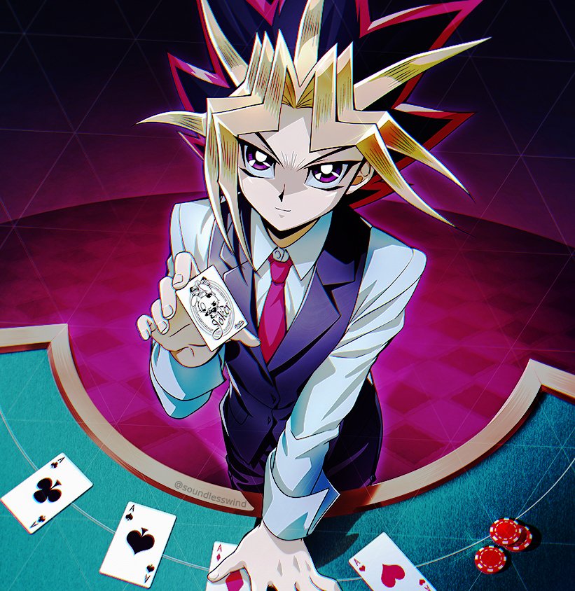 yami yugi (yu-gi-oh! and 1 more) drawn by kaze-hime