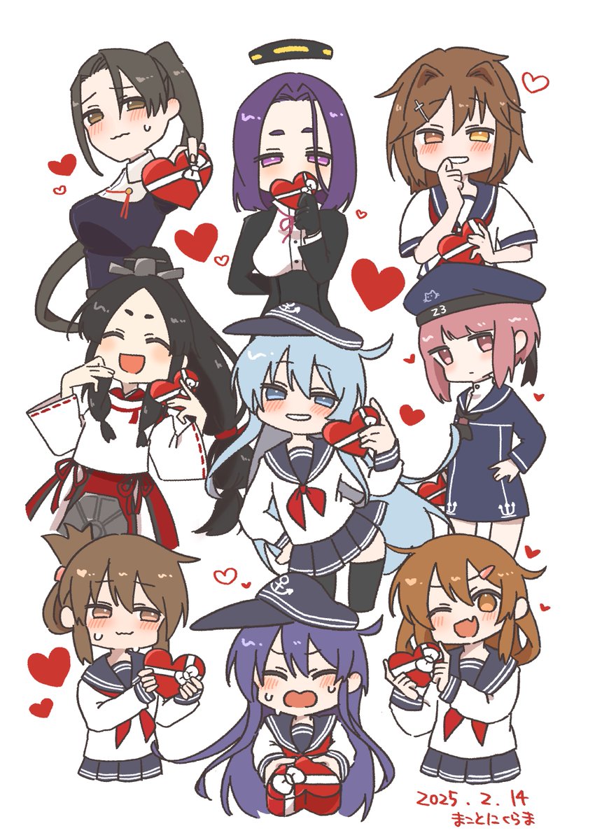 hibiki, inazuma, ikazuchi, akatsuki, tatsuta, and 4 more (kantai collection) drawn by makotonichimei