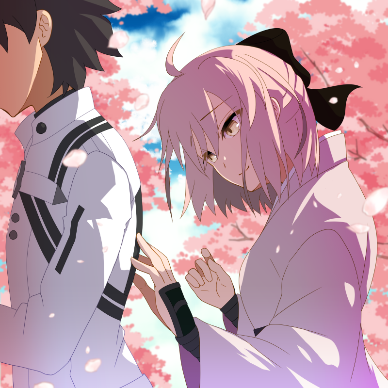 fujimaru ritsuka and okita souji (fate and 2 more) drawn by cimeri