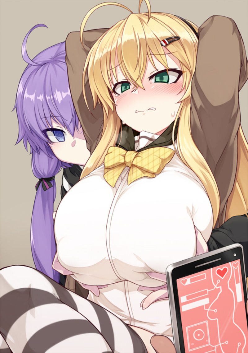 yuzuki yukari and tsurumaki maki (vocaloid and 1 more) drawn by null_(nyanpyoun)