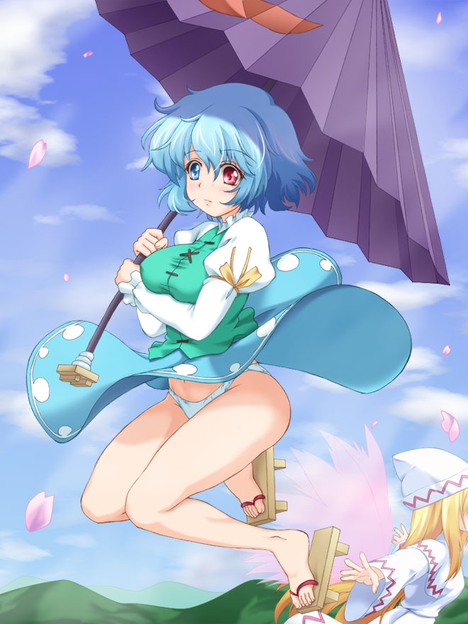 tatara kogasa and lily white (touhou) drawn by kirisawa_tokito