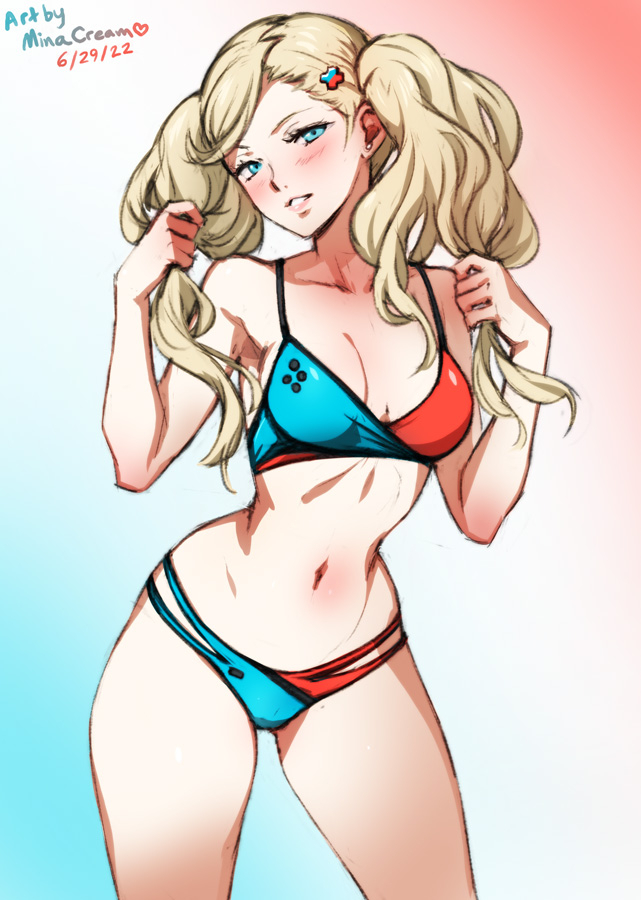 takamaki anne (persona and 1 more) drawn by mina_cream
