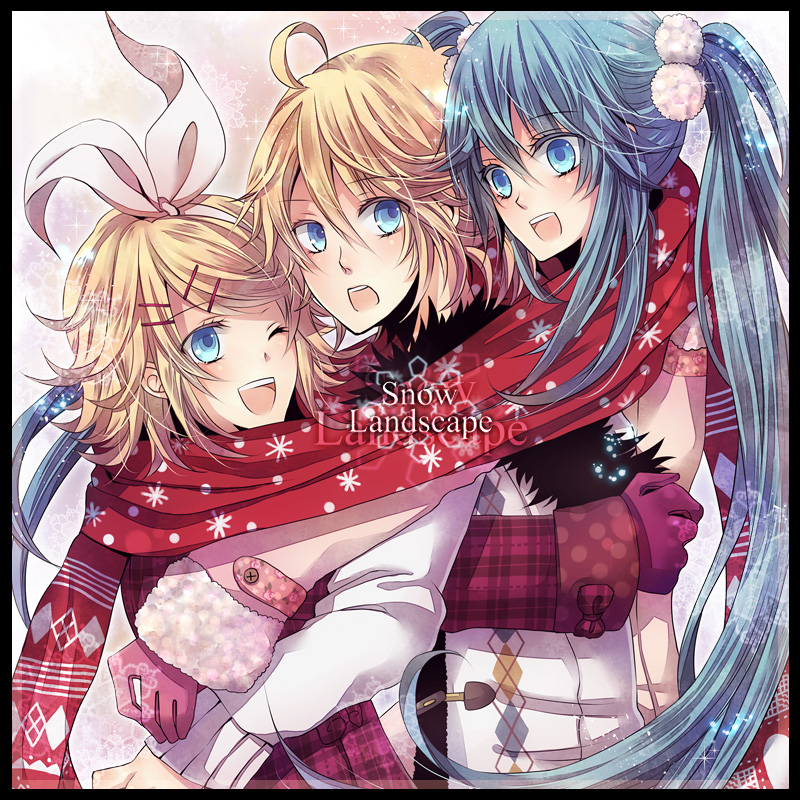 hatsune miku, kagamine rin, and kagamine len (vocaloid) drawn by yuuzuki_lily