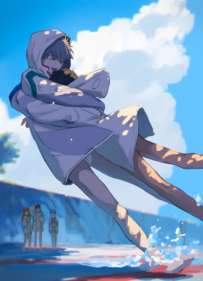 souryuu asuka langley, ayanami rei, ikari shinji, nagisa kaworu, and makinami mari illustrious (neon genesis evangelion and 2 more) drawn by kannunu