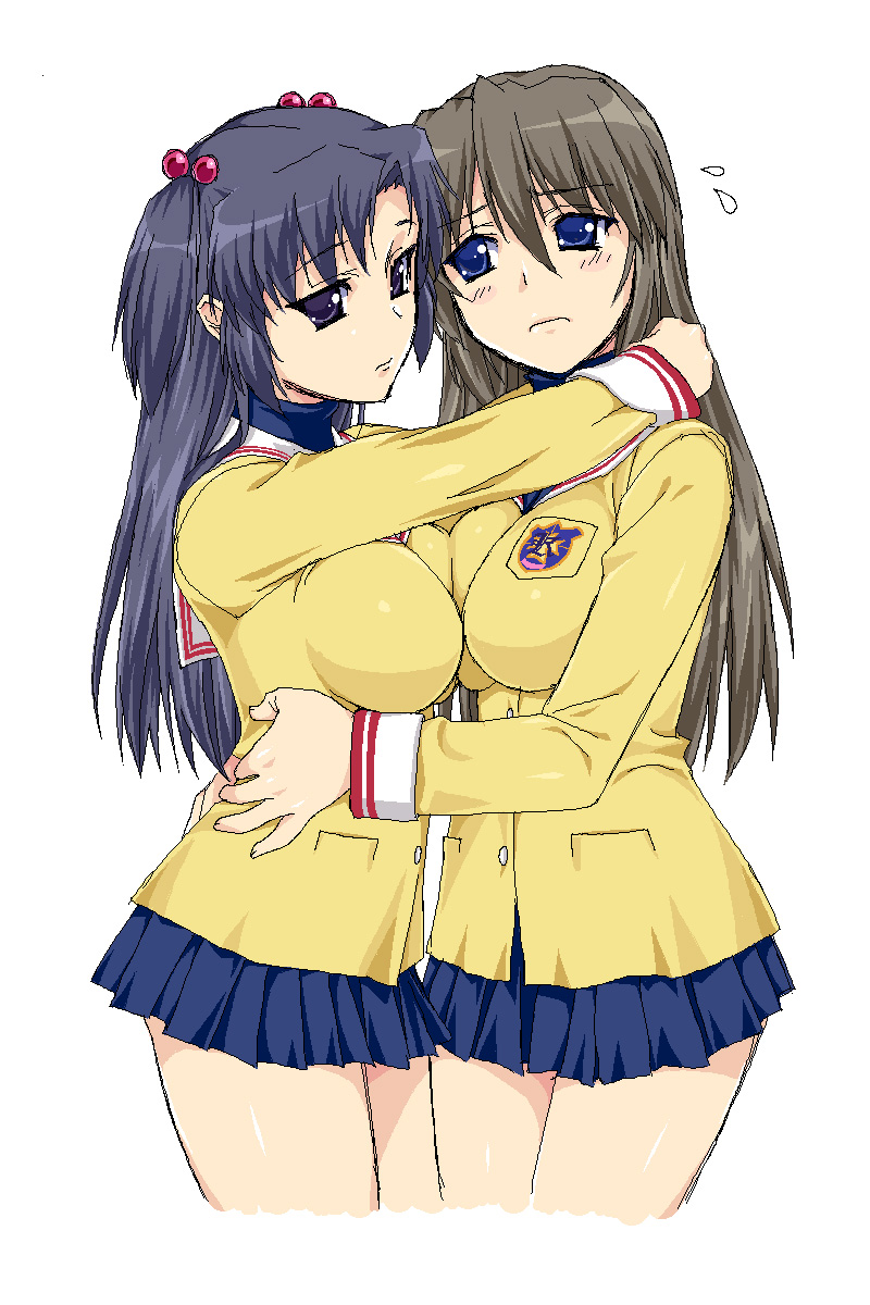 sakagami tomoyo and ichinose kotomi (clannad) drawn by shichimenchou