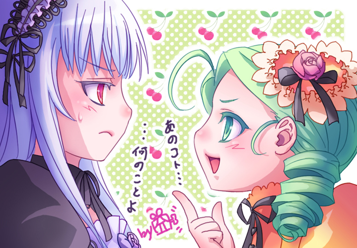 suigintou and kanaria (rozen maiden) drawn by orange541