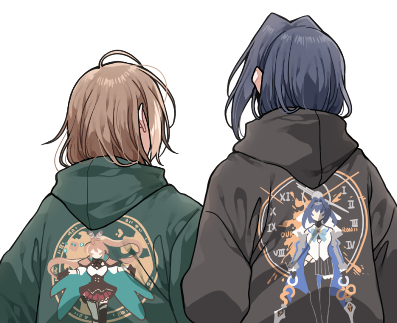 ouro kronii and nanashi mumei (hololive and 1 more) drawn by clipe