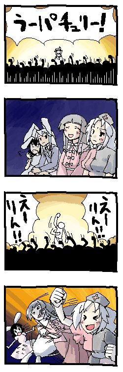 patchouli knowledge, reisen udongein inaba, houraisan kaguya, inaba tewi, and yagokoro eirin (touhou and 2 more) drawn by kabayaki_unagi