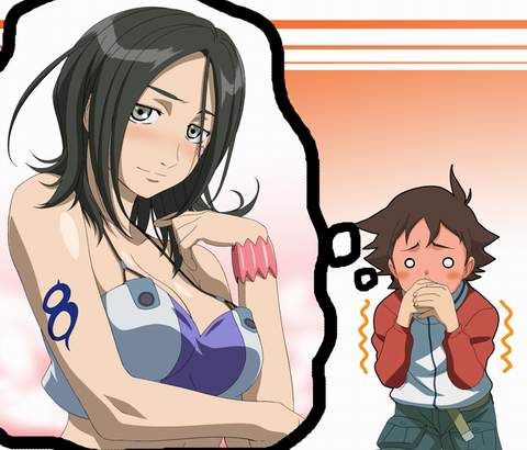 renton thurston and talho yuuki (eureka seven) drawn by isse