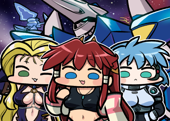 dita liebely, meia gisborn, jura basil elden, and vandread dita (vandread) drawn by jazz_jack
