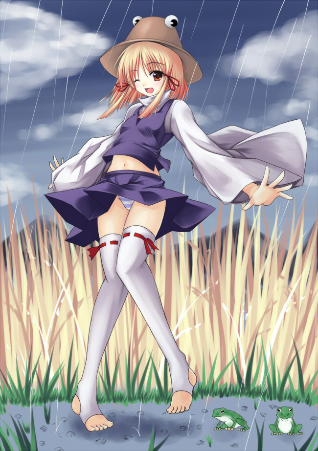 moriya suwako and pyonta (touhou) drawn by utakata_(kochou_no_yume)