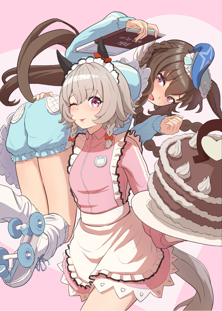 admire vega and curren chan (umamusume and 1 more) drawn by agepan._(pangcha3324)