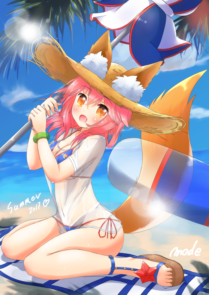 tamamo and tamamo no mae (fate and 2 more) drawn by mode_(mode-n)