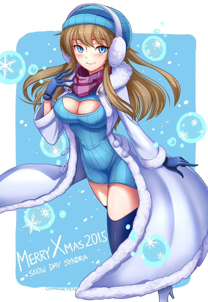 syndra and snow day syndra (league of legends) drawn by chan_qi_(fireworkhouse)