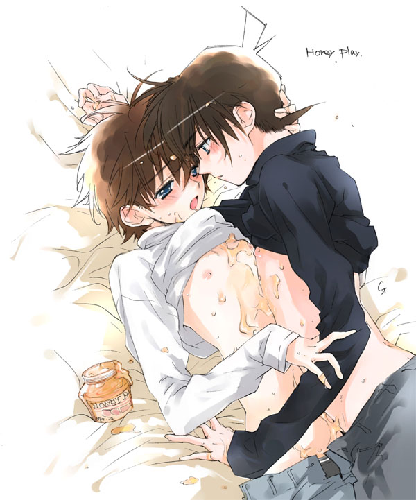 kudou shin'ichi and kuroba kaito (meitantei conan and 1 more) drawn by toujou_sakana