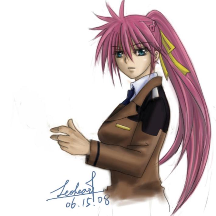 signum (lyrical nanoha and 1 more) drawn by leoheart