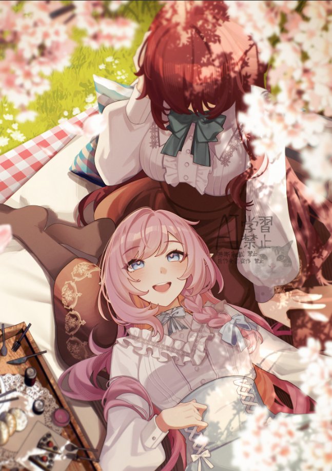 elysia and eden (honkai and 1 more) drawn by tana_(tanabio)