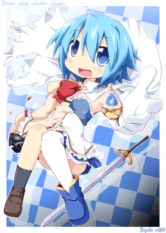 miki sayaka (mahou shoujo madoka magica) drawn by reku