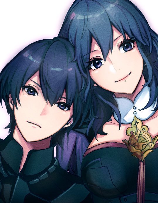 female byleth and male byleth (fire emblem and 1 more) drawn by hot_dog_fe