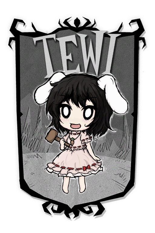 inaba tewi (touhou and 1 more) drawn by senshimi