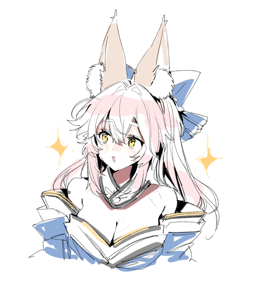tamamo and tamamo no mae (fate and 1 more) drawn by okchun